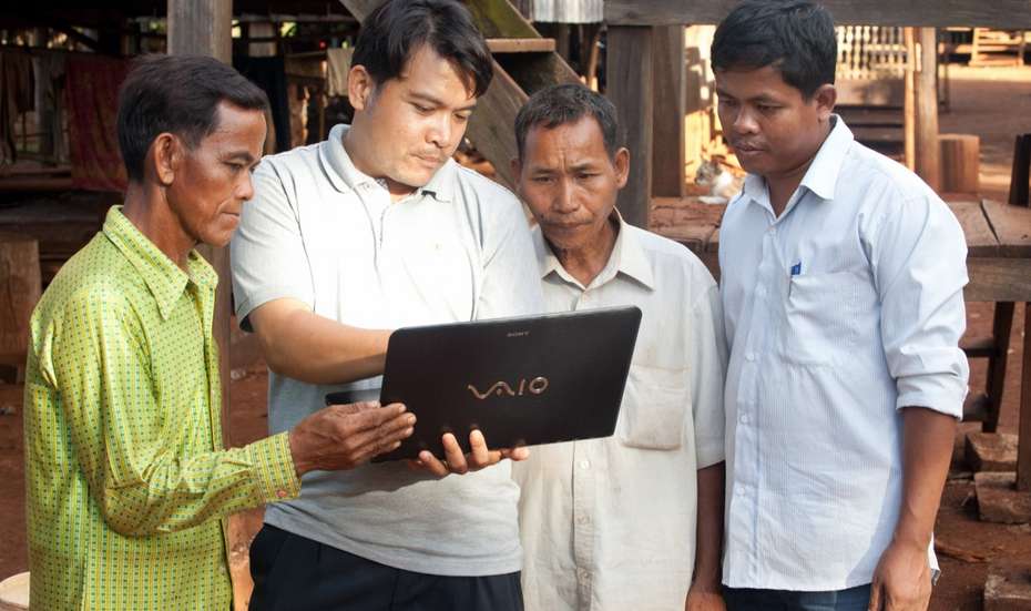 Mitarbeiter der Welthungerhilfe in Kambodscha.