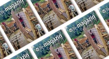 Cover-Collage des Magazins der Welthungerhilfe, Ausgabe 2/2024